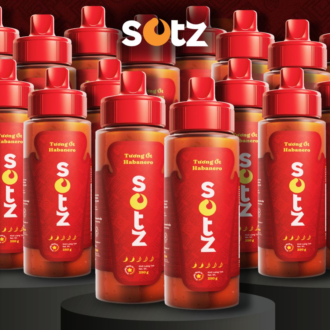 Carton 24 Sotz Habanero Hot Sauce - 250g Hot Sauce