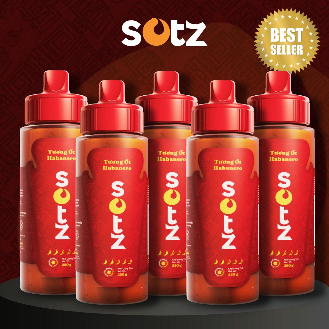 Pack 5 Sotz Habanero Hot Sauce - 250g Hot Sauce